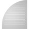 Ekena Millwork Quarter Round Top Right Surface Mount PVC Gable Vent w/ 2"W x 1-1/2"P Brickmould Frame, 28"W x 32"H GVPQR28X3202SF - alternate 3